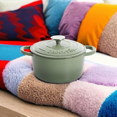 Crock-Pot Artisan Round Enameled Cast Iron Dutch Oven, 7-Quart, Pistachio Green