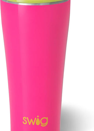 Swig Life 32oz Insulated Tumbler, Travel Coffee Tumbler with Lid, Cup Holder Friendly Travel Coffee Mug, Stainless Steel with Lid (Tutti Frutti)