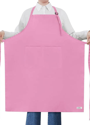 ROTANET Extra Large Apron for Men Adjustable Bib Aprons with 2 Pockets Cooking Kitchen Women Chef Water & Oil Resistant