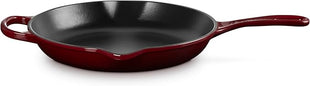 Le Creuset Enameled Cast Iron Signature Iron Handle Skillet, 10.25", Rhone
