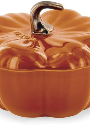 STAUB 0.5-qt Petite Ceramic, Oven & Stove Safe up to 572°F, Pumpkin Dish, Baking , Candy Dish, Burnt Orange