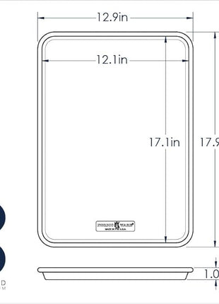 Nordic Ware Naturals Half Sheet - USA Made Aluminum Commercial Quality Sheet Pan for Baking or Roasting, Encapsulated Galvanized Steel Rim Prevents Warping, 2-Pack