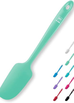 DI ORO Mini Spatula - Small Spatulas Silicone Heat-Resistant up to 600°F - Silicone Kitchen Scraper for Baking & Cooking BPA Free - Mixing Spatula Dishwasher Safe - Nonstick Cookware Safe (Mint)