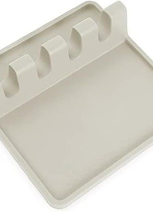 Zulay Kitchen Silicone Utensil Rest with Drip Pad for Multiple Utensils - BPA-Free, Heat-Resistant Spoon Rest & Spoon Holder for Stove Top - Kitchen Utensil Holder for Ladles & Tongs - Gardenia