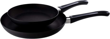 Scanpan Classic 2-Piece Nonstick Fry Pan Set, 10 1/4-inch and 12 1/2-inch – Compatible with Gas and Electric Stovetops, Metal Utensil Safe, Oven Safe to 500°F, Dishwasher Safe, Black