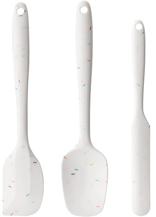 Silicone Spatula Set, 5 Piece Food Grade Rubber Spatulas for Baking, Cooking, and Mixing High Heat Resistant Non Stick Dishwasher Safe BPA-Free (Candy Color)