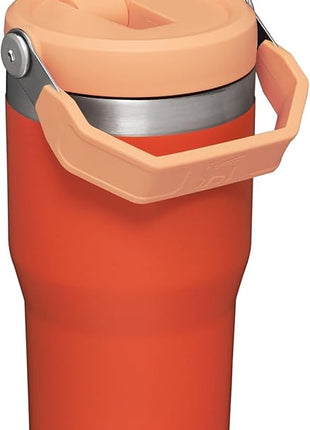 Stanley IceFlow Flip Straw Tumbler with Handle 20 oz | Twist On Lid and Flip Up Straw | Leak Resistant Water Bottle | Insulated Stainless Steel |BPA-Free | Tigerlily