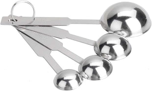 4Pcs Measuring Spoons Set, Premium Stainless Steel Metal Spoon Set, Tablespoon and Teaspoon, for Accurate Measure Liquid or Dry Ingredients, for Cooking Baking, Dishwasher Safety