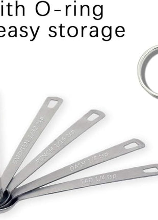 2Pack Mini Measuring Spoons Set, Heavy Duty Stainless Steel Teaspoon for Cooking and Baking, Suitable for Small Amount of Dry or Liquid Ingredients and Spices