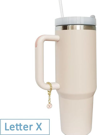 Letter Charm Accessories for Stanley Cup 2PCS Initial Name ID Personalized Handle Charm for Stanley Tumbler