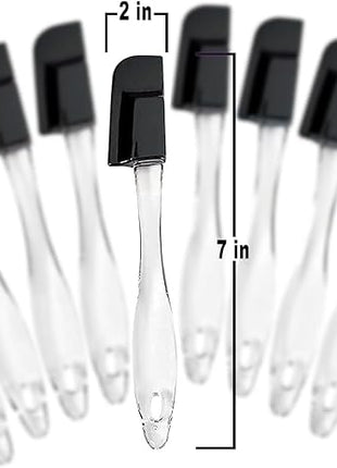 Mini Spatulas Set - 10 Piece Heat Resistant Silicone Spatula - Pro-Grade Multipurpose Kitchen Tool for Baking, Cooking, Mixing, and More - Non-Stick, Dishwasher Safe Bright and Small Spatula - Black
