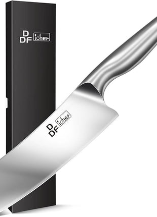 DDF iohEF Nakiri Kitchen Knife, Chef's Knife In Japanese Stainless Steel Professional Cooking Knife, Non-slip Ultra Sharp Knife with Ergonomic Handle