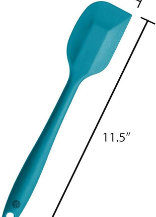 StarPack Basics Silicone Spatula (11.5"), High Heat Resistant to 480°F, Hygienic One Piece Design, Non Stick Rubber Cooking Utensil (Teal Blue)