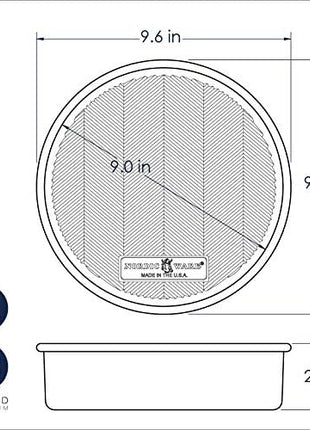 Nordic Ware Prism 9-Inch Round Cake Pan, 2-Pack, Natural