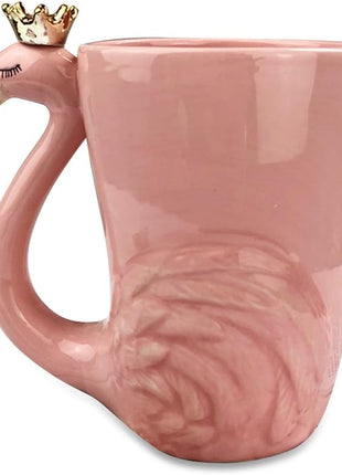 16 oz Cute Pink Coffee Mug Ceramic Flamingo Gift Unique Cups Mom Day Gift for Women Her Grandma Pretty Mug Funny Coffee Cup Funky Xmas Presents for Girlfriend Decorative Animal Decor Christmas Mugs