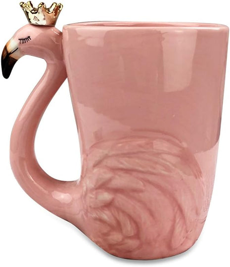 16 oz Cute Pink Coffee Mug Ceramic Flamingo Gift Unique Cups Mom Day Gift for Women Her Grandma Pretty Mug Funny Coffee Cup Funky Xmas Presents for Girlfriend Decorative Animal Decor Christmas Mugs