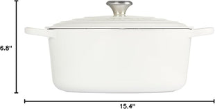 Le Creuset Enameled Cast Iron Signature Round Dutch Oven, 9 qt., White