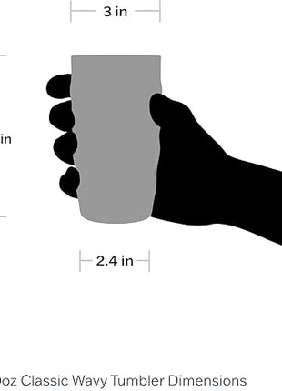 Purple Teal Seahorse 10 oz Wavy Tumbler with lid