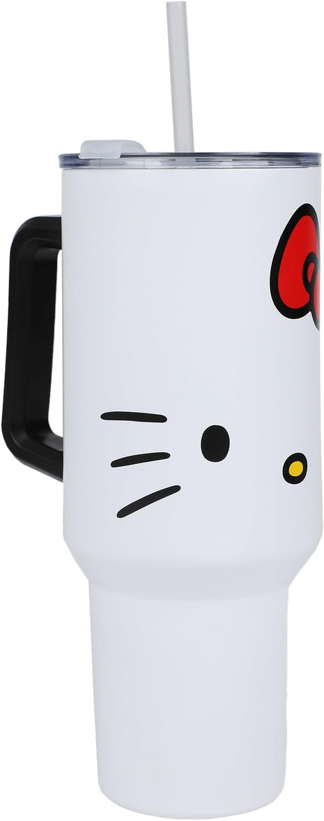 Bioworld Hello Kitty 40 Oz. Stainless Steel Tumbler With Leak-Proof Lid