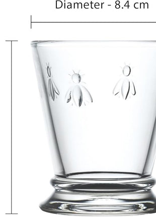 La Rochere Napoleon Bee Tumbler Set of 6 – La Rochere Bee Glassware Sets – Fancy Glassware Drinking Glasses (9 oz)