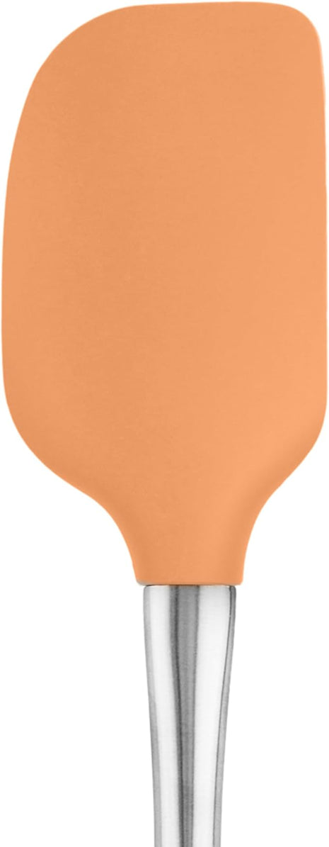 Tovolo Flex-Core Stainless Steel Handled Spatula Heat-Resistant & BPA-Free Silicone Turner Head, Cast Iron & Non-Stick Cookware, Dishwasher-Safe, Apricot
