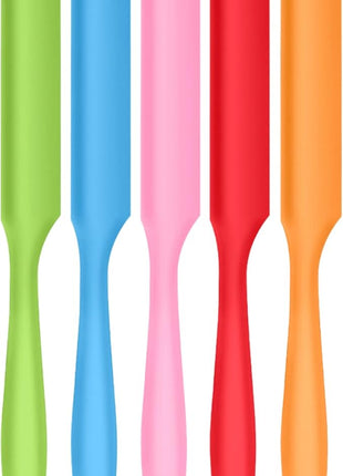 5pcs Silicone Jar Spatulas set, Cake Cream Spatulas Set, 9.8 inch Non-Stick Heat Resistant Mixing Butter Spatulas Baking Scrapers for Jars Blenders Cooking Stirring