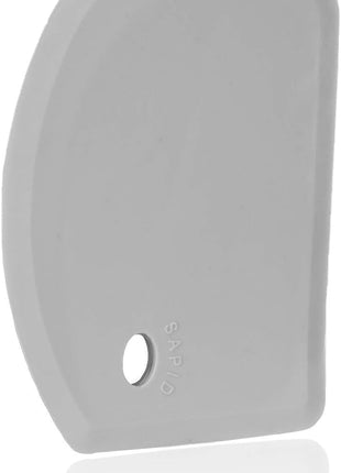 Sapid Flexible Curved Edge Silicone Bowl Scraper(5.98"x4.3"), Food Grade Dough Scraper for Baking Sourdough Bread, Cake, Multipurpose Kitchen Dish Scrapers, Easy to Clean (1, Gray)
