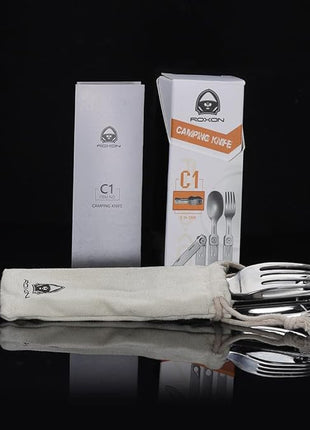 ROXON C1 3 IN 1 Camping Utensils Detachable Cutlery Knife Spoon Fork for Outdoor Camping Hiking