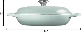 Le Creuset Enameled Cast Iron Signature Braiser, 3.5 qt., Sea Salt
