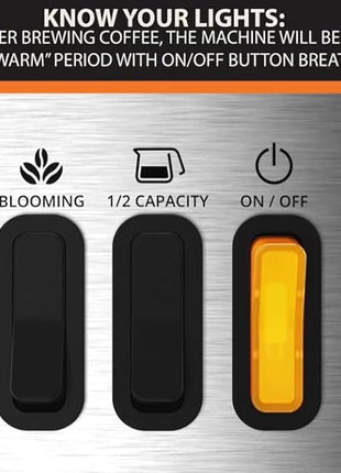 KRUPS Essential Brewer 8 Cup Drip Coffee Maker Machine, SCA-Certified, Blooming Technology, Barista-Quality, Pour Over Coffee Machine, Easy to Clean, Stainless Steel Design, Silver