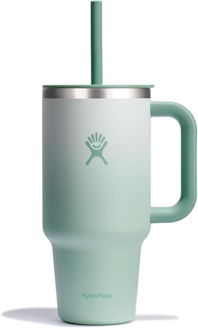 Hydro Flask 32 Oz Travel Tumbler with Handle, Lid and Straw - Insulated Stainless Steel in 32 Oz Matcha Ombre