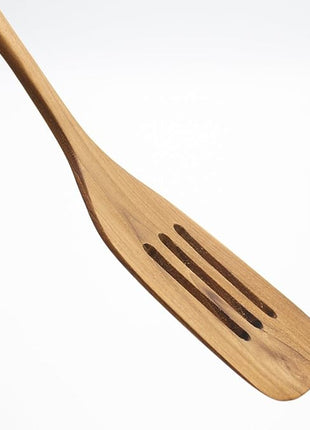 FAAY Teak Wooden Slotted Spatula Turner | Durable, Healthy, High Moist Resistance Teak Wood Spatula for Non Stick Cookware