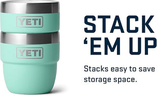 YETI Rambler 4 oz Stackable Cup, Stainless Steel, Vacuum Insulated Espresso/Coffee Cup, 2 Pack