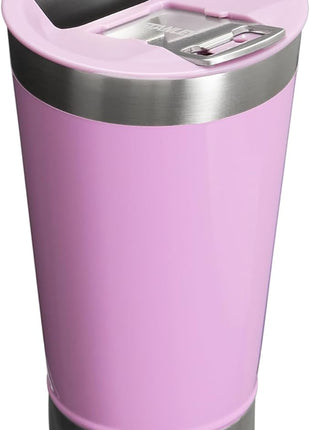 STANLEY Stay-Chill Beer Pint 16 oz | Wide Mouth Lid | Built-In Bottle Opener | Beer Tumbler Cup | Insulated Stainless Steel Pint Glass | BPA-Free | Lilac Gloss