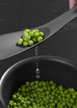 Joseph Joseph - Uni-tool 5-in-1 Silicone Kitchen Utensil, Slotted Spoon, Turner, Cutting Tool, Solid Spoon and Spatula in one- Grey