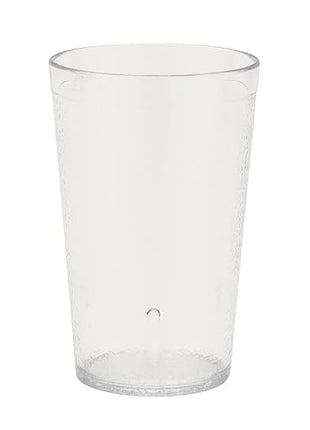 GET Unbreakable Stackable Restaurant Plastic Tumbler/Cup (Set of 12) 9.5 Ounce Clear | For Restaurants and Home, Dishwasher Safe, BPA Free