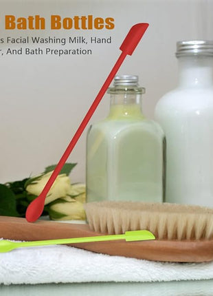 Silicone Spatula Set (6Pcs) - Mini Scraper Tool for Beauty & Food - Reach Every Last Drop, Multi-Size Spatulas for Makeup Jars, Lotion Bottles & Kitchen Containers