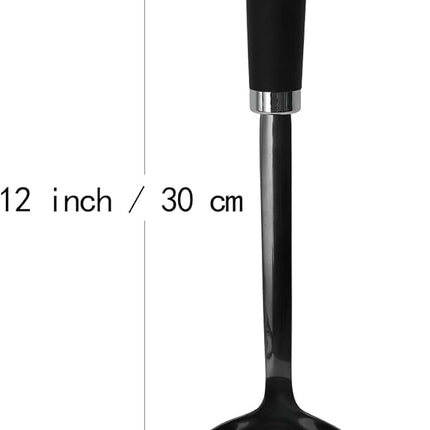 12 inch Soup Ladle, Stainless Steel Ladle Spoon, Soup Spoons with Comfortable Handle, Kitchen Utensil for Cooking, Metal Kitchen Accessories