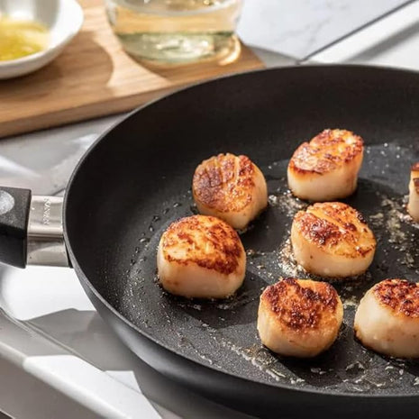 Scanpan Classic 14-1/4'' Nonstick Fry Pan – Compatible with Gas and Electric Stovetops, Metal Utensil Safe, Oven Safe to 500°F, Dishwasher Safe, Black