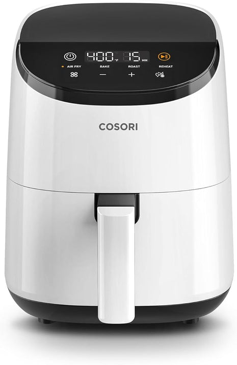 COSORI Air Fryer 2.1 Qt, 4-in-1 Small Mini Airfryer, Bake, Roast, Reheat, 97% Less Oil, Compact & Quiet, Nonstick & Dishwasher Safe Basket, 30 In-App Recipes with Nutrition Facts, Auto-Shut Off, White