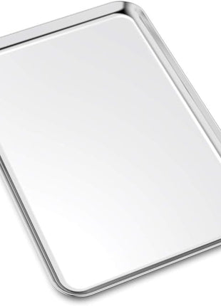 Large Set Baking Sheet and Cooling Rack Set, Bastwe 24L x 16W x 1H inch Professional Bakeware, Healthy & Nontoxic & Rustproof & Easy Clean