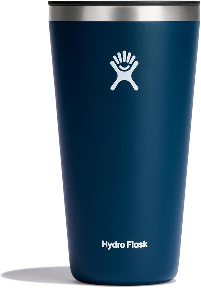 Hydro Flask All Around Tumbler Press-in Lid, Insulated Travel Mug, Stainless Steel Coffee Cup 28 Oz Indigo Blue
