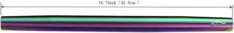 Berglander Rainbow Rolling Pin, 16.7 Inches Stainless Steel Colorful Matte Finish With Rainbow Titanium Plating Rolling Pin For Baking Pizza Dough, Pie, Cookie, Gift Ideas For Bakers.