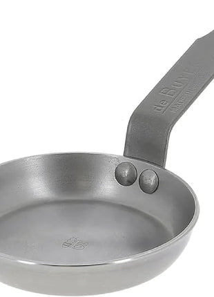 De Buyer MINERAL B Carbon Steel Egg & Pancake Pan - 4.75” Diameter - PFAS, PFOA & PFOS Free - Made in France
