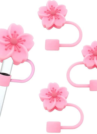 Silicone Straw Caps for 10mm Tumblers | Reusable Dust-Proof Straw Toppers Compatible with Stanley 30oz & 40oz Tumbler (pink 3p)