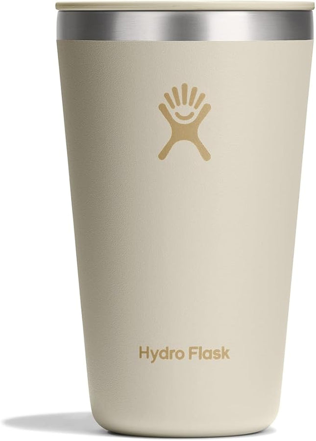 Hydro Flask All Around Tumbler Press-in Lid, Insulated Travel Mug, Stainless Steel Coffee Cup 16 Oz Coconut Cream