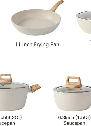 16PCS Pots and Pans Set Non Stick Cookware Set Nonstick with Cooking Set