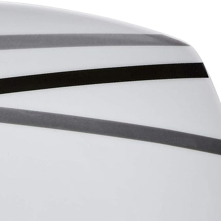 Amazon Basics 18 Piece Kitchen Dinnerware Set - Square Plates, Bowls, Service for 6 - Modern Beams