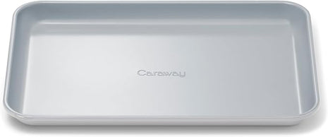 Caraway Nonstick Ceramic Small Baking Sheet (9x13”) – Non-Toxic, PTFE & PFOA Free – Oven Safe – Aluminized Steel Core – Mini Sheet Pan for Baking, Roasting & More - Gray