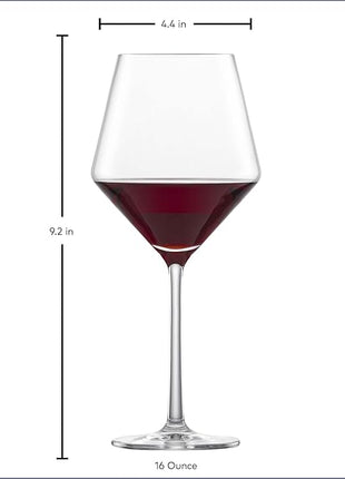 ZWIESEL GLAS Pure Beaujolais Red Wine Glasses (Set of 4), Wine Glasses for Red Wine, Dishwasher-Safe Machine-Made Tritan Crystal Glasses, Made in Germany (16 Ounce)